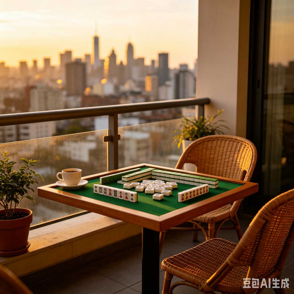 stylish text mahjong set