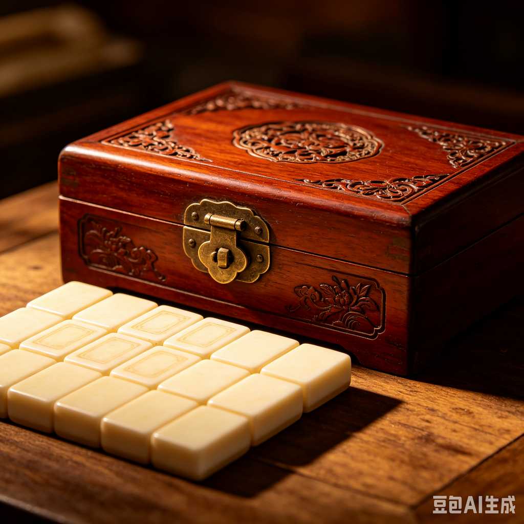 flat print mahjong set