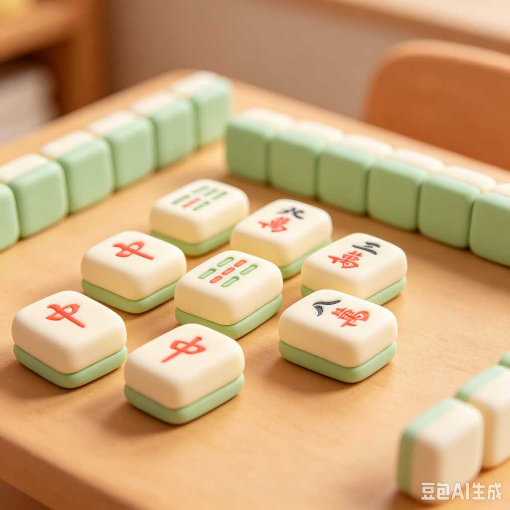 unique color mahjong tiles design